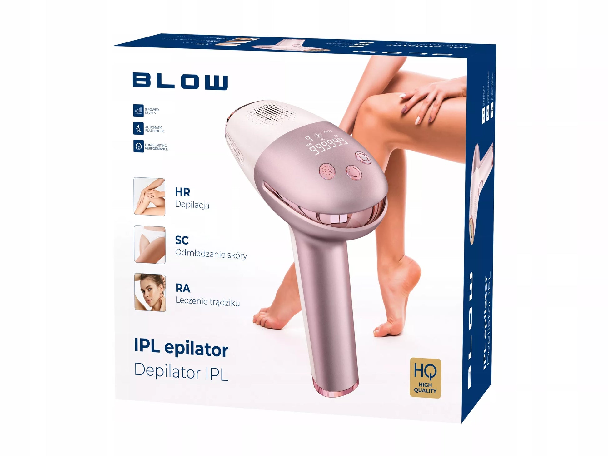 Lazerinis IPL plaukų šalinimo aparatas BLOW 900 Pro veidui, kūnui ir bikinio zonai