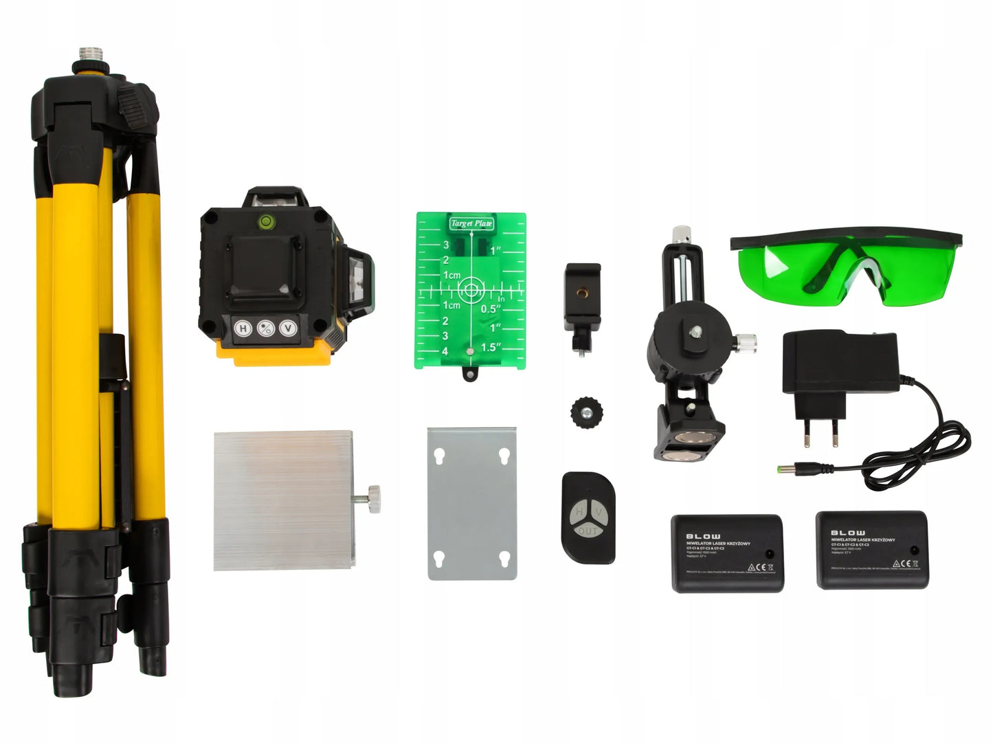 Lazerinis nivelyras 360 4D kryžminis lazeris PRO rinkinys 16 linijų