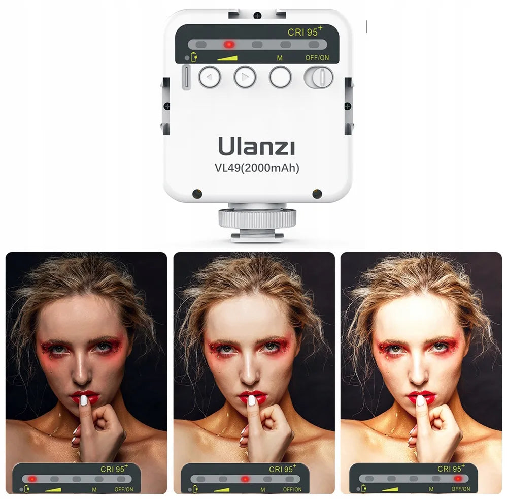 LED diodinė lempa Ulanzi VL49 Mini maža 2000 mAh
