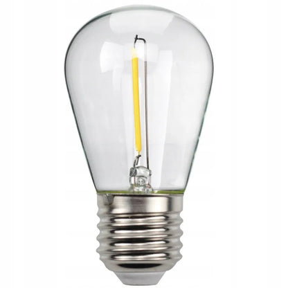 LED-ONE 10 m sodo girlianda 230V su 10x E27 LED kaitrinėmis lemputėmis
