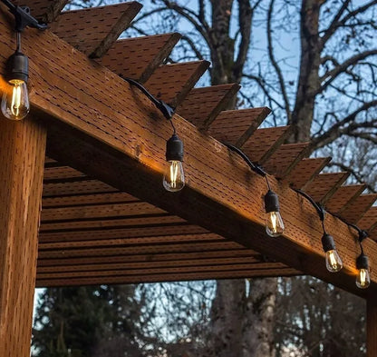 LED-ONE 10 m sodo girlianda 230V su 10x E27 LED kaitrinėmis lemputėmis