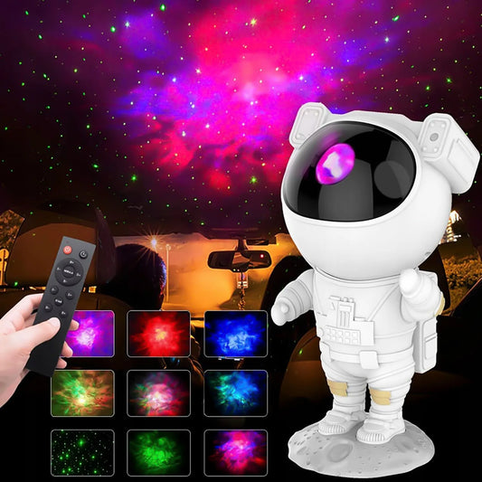 LED projektorius Astronautas – naktinė žvaigždžių ir ūkų lempa