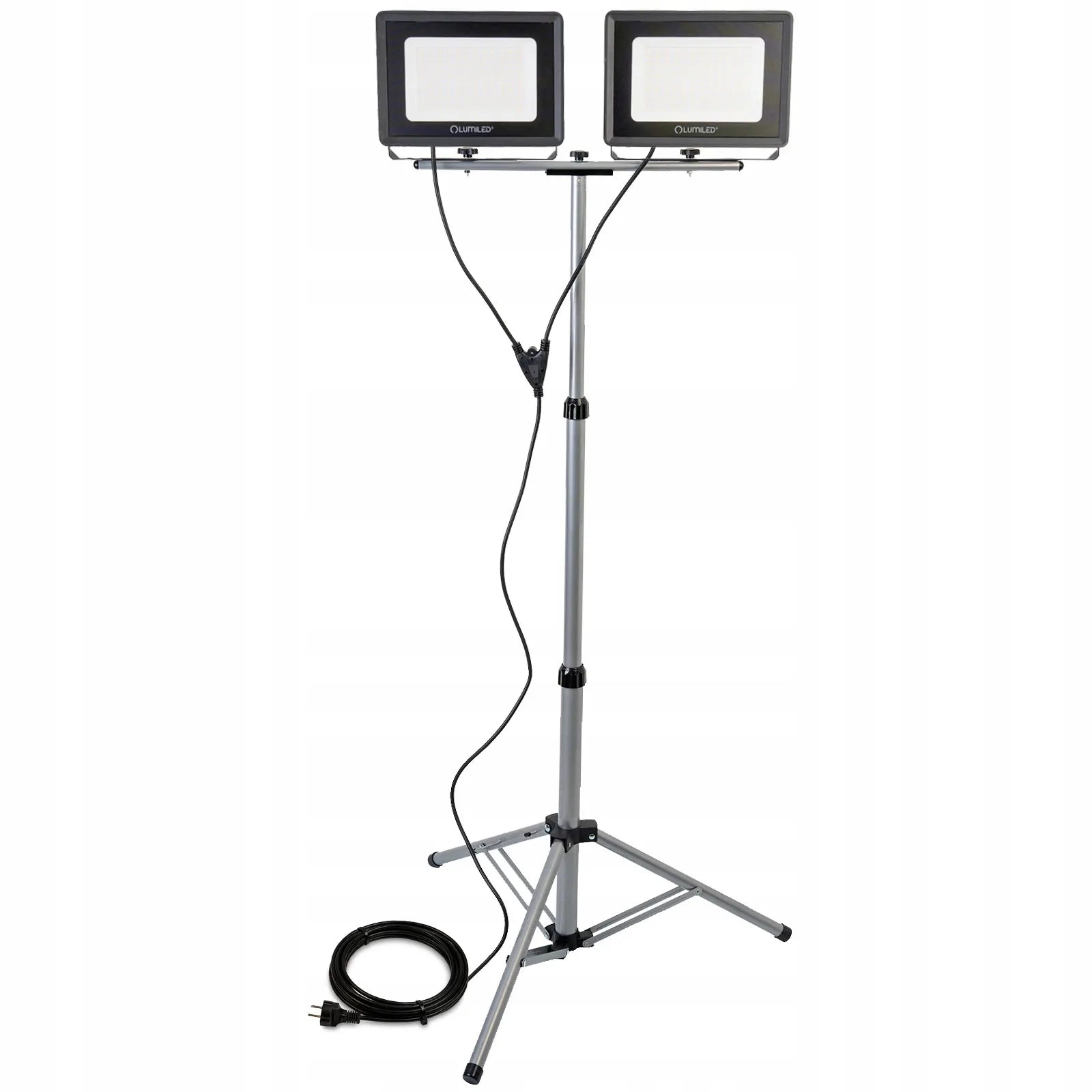LED prožektorius ant stovo 2x 100W statybinis darbo halogenas garažui