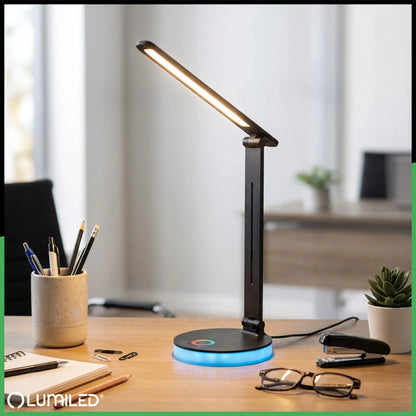LED stalinė lempa mokslui, mokyklai ir skaitymui, RGB, jutiklinė, reguliuojama, 5 spalvų