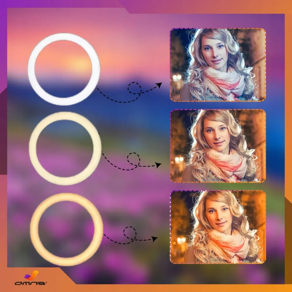 LED žiedinė lempa su stovu ring selfie didelis telefono stovas RGB