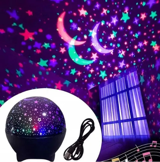 LED žvaigždžių projektorius „Starlight“ – dangus, žvaigždės ir Mėnulis