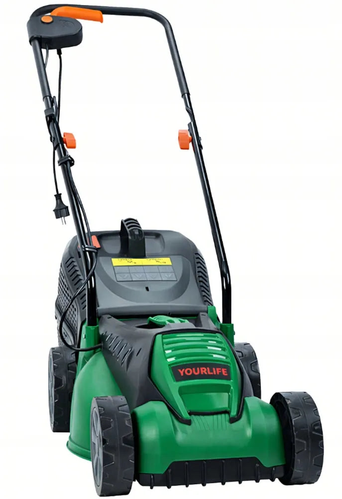 Lengva ir galinga elektrinė vejapjovė su 30 l krepšiu žolei pjauti, 1600 W, 32 cm