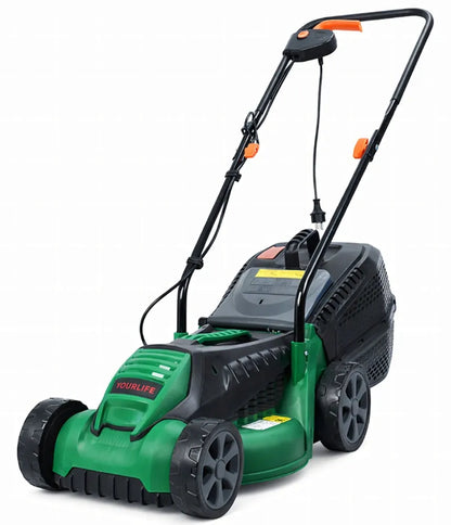 Lengva ir galinga elektrinė vejapjovė su 30 l krepšiu žolei pjauti, 1600 W, 32 cm