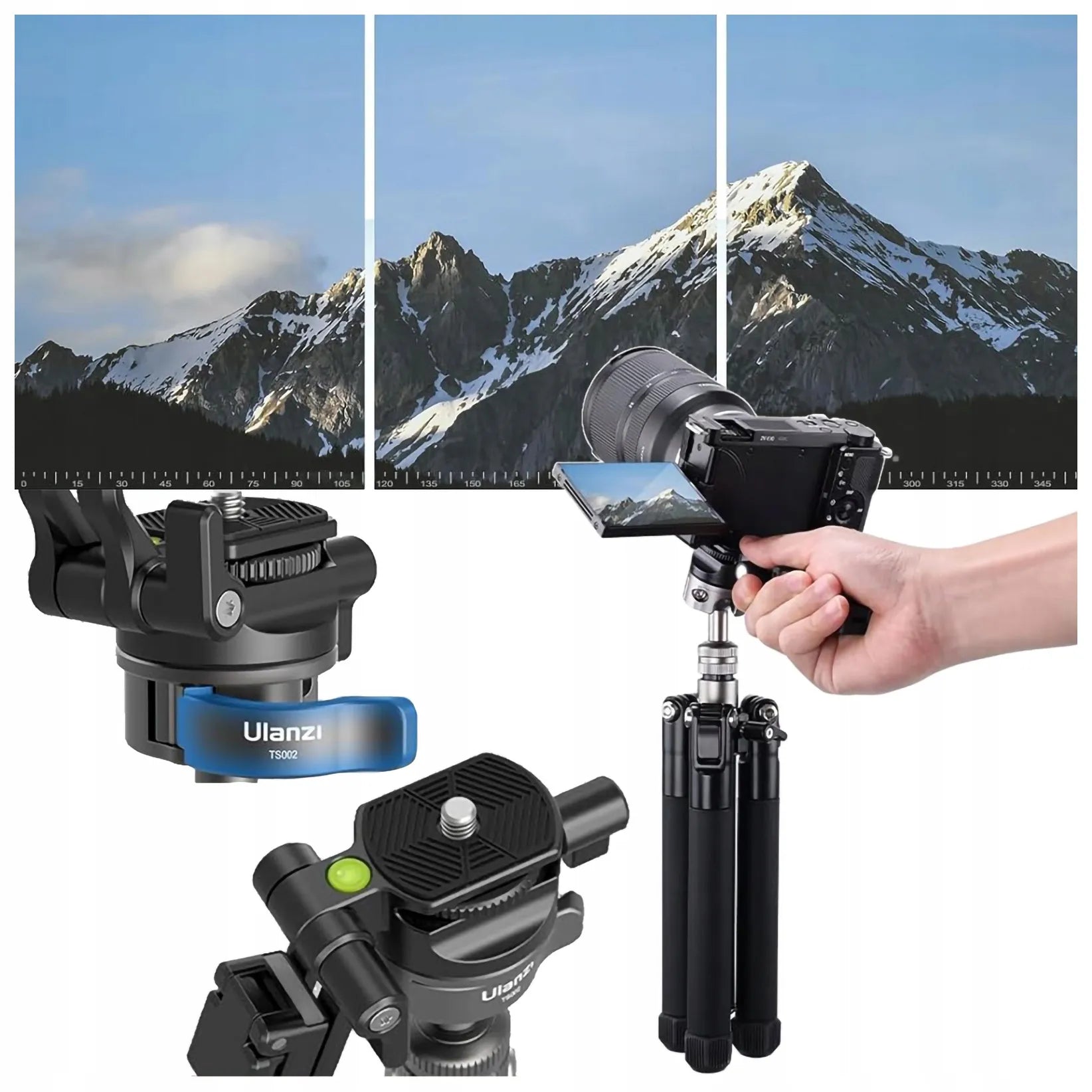 Lengvas aliuminio fotografinis trikojis Ulanzi MT-63 145 cm su monopodžio funkcija