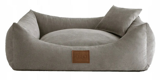 Leo4dog SUN sofa – patogus gultas šunims XL dydžio, 115x90 cm, pilkas