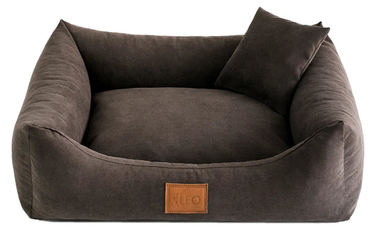 Leo4dog SUN sofa šunų gultas S 67x52 cm, tamsiai rudas