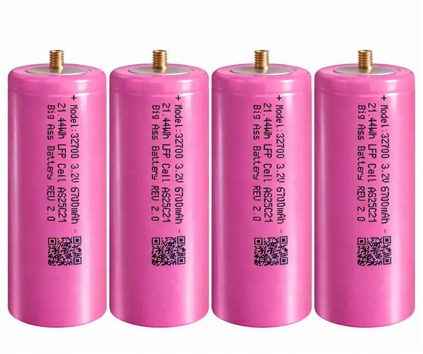 LiFePO4 32700 6700mAh 3.2V LFP elementas 21.44Wh akumuliatorius 4 vienetai