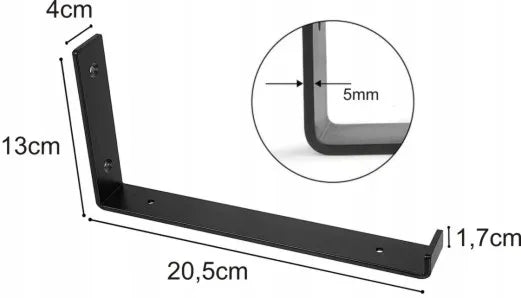 LOFT lentynos laikiklis, atrama 20 cm lentynai