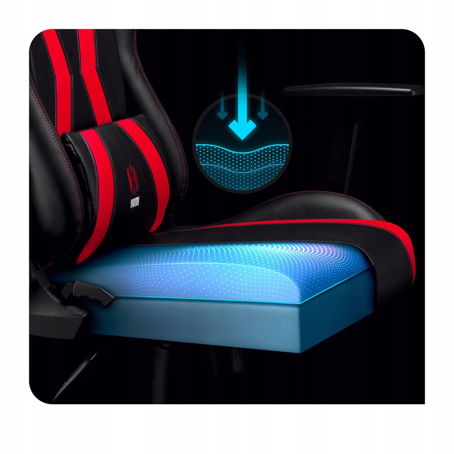 LOŠIMO KĖDĖ DIABLO X-HORN 2.0 Normal Size, juoda-raudona