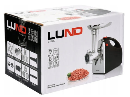 LUND 67900 daugiafunkcė mėsmalė, daržovių pjaustyklė, dešrų kimštuvas ir sulčiaspaudė, 550 W