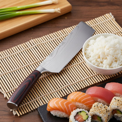 Luneso 5 dalių japoniško stiliaus virtuvinių peilių rinkinys iš anglinio plieno