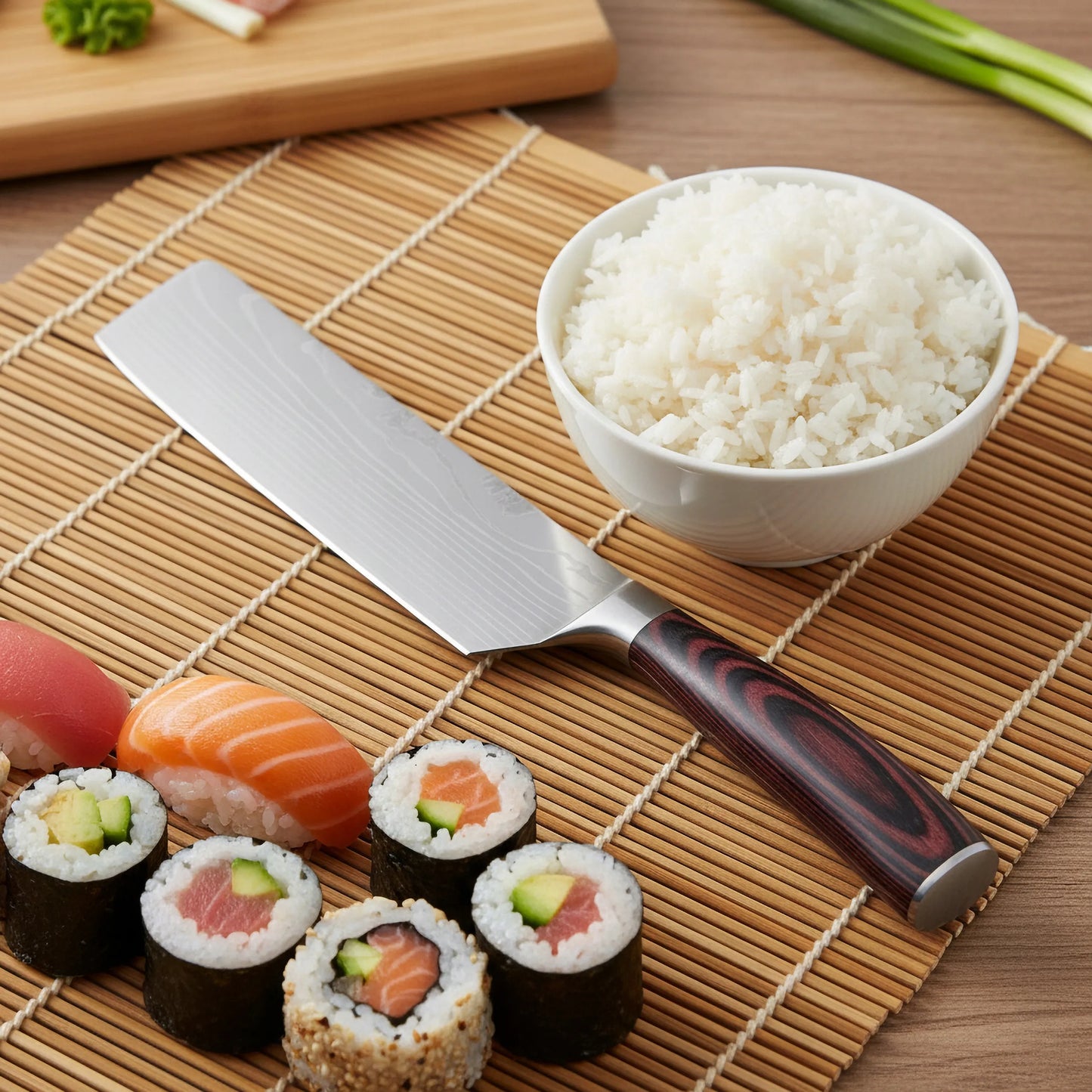 Luneso 5 dalių japoniško stiliaus virtuvinių peilių rinkinys iš anglinio plieno