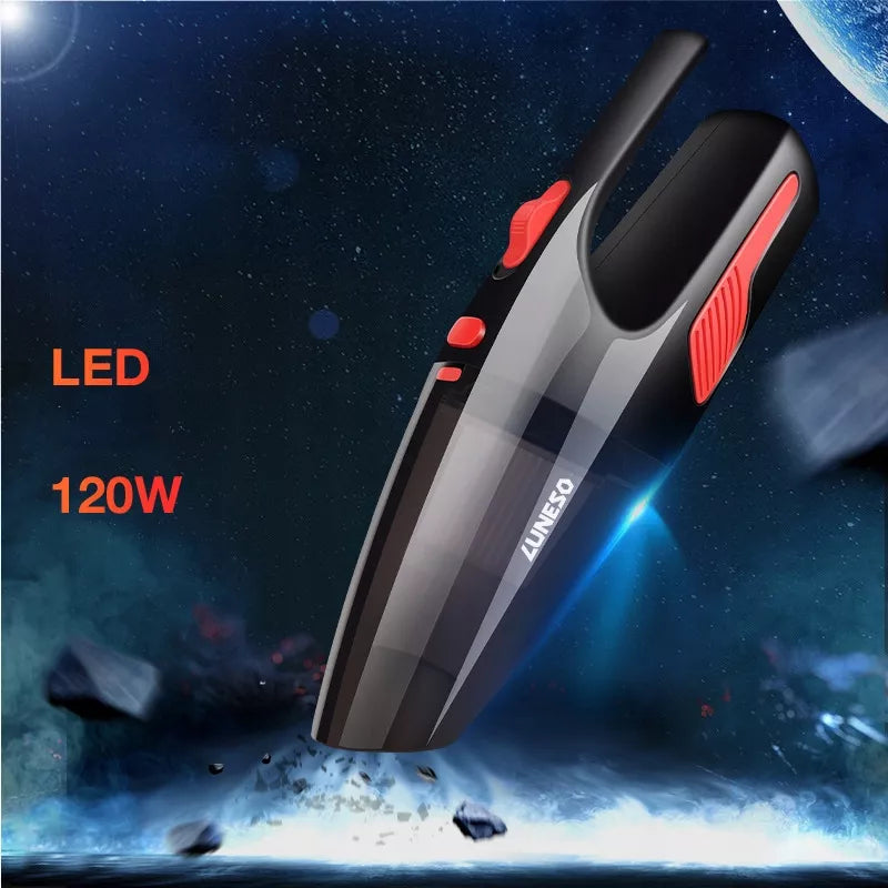 Luneso bevielis rankinis automobilinis dulkių siurblys, 120W, HEPA filtras