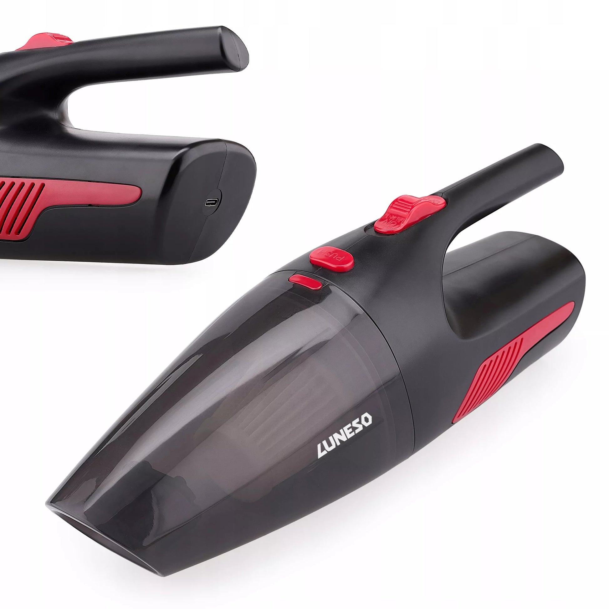 Luneso bevielis rankinis automobilinis dulkių siurblys, 120W, HEPA filtras