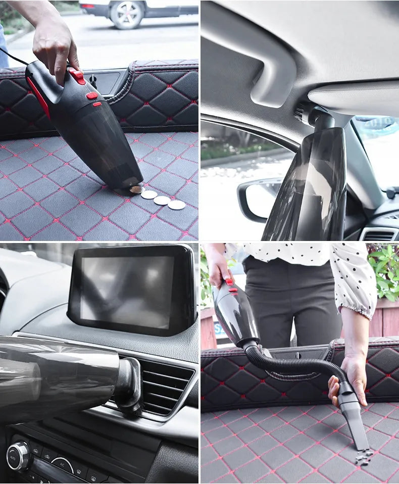 Luneso bevielis rankinis automobilinis dulkių siurblys, 120W, HEPA filtras