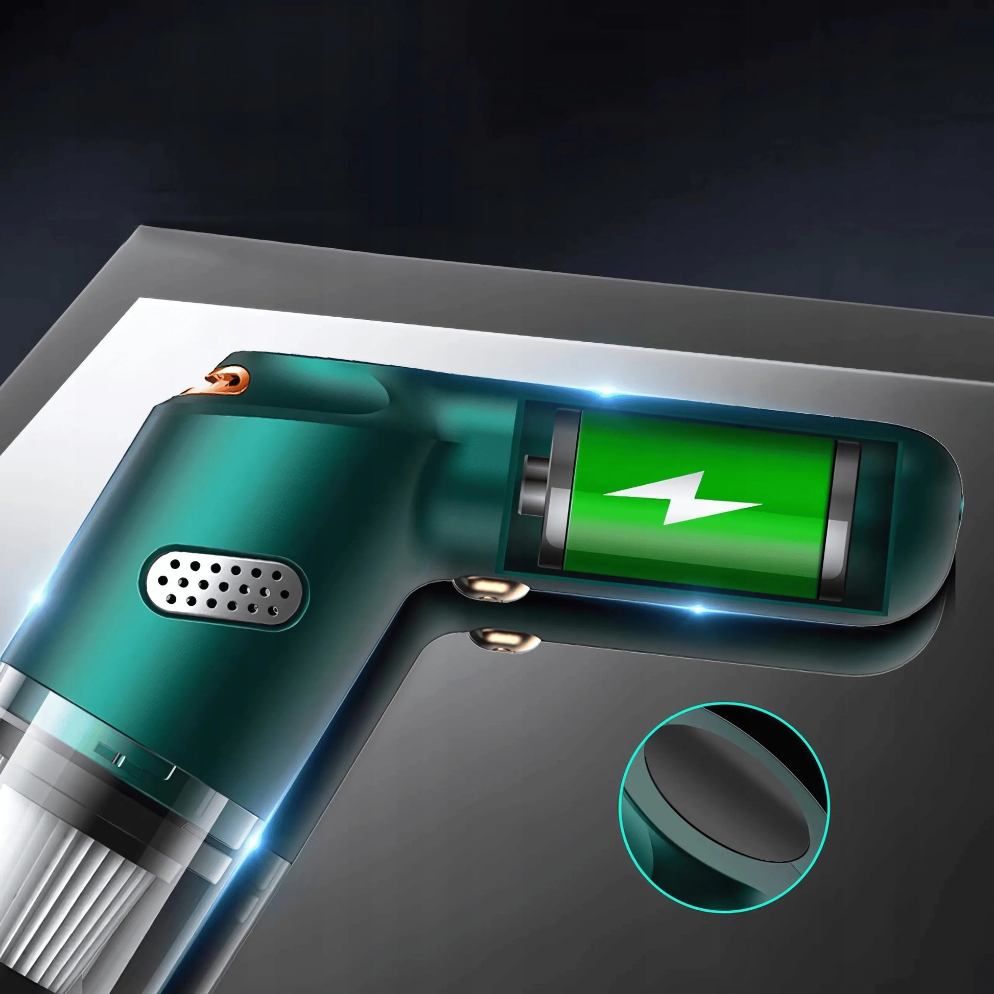 Luneso QL-101 belaidis rankinis automobilinis dulkių siurblys, 120W, USB-C