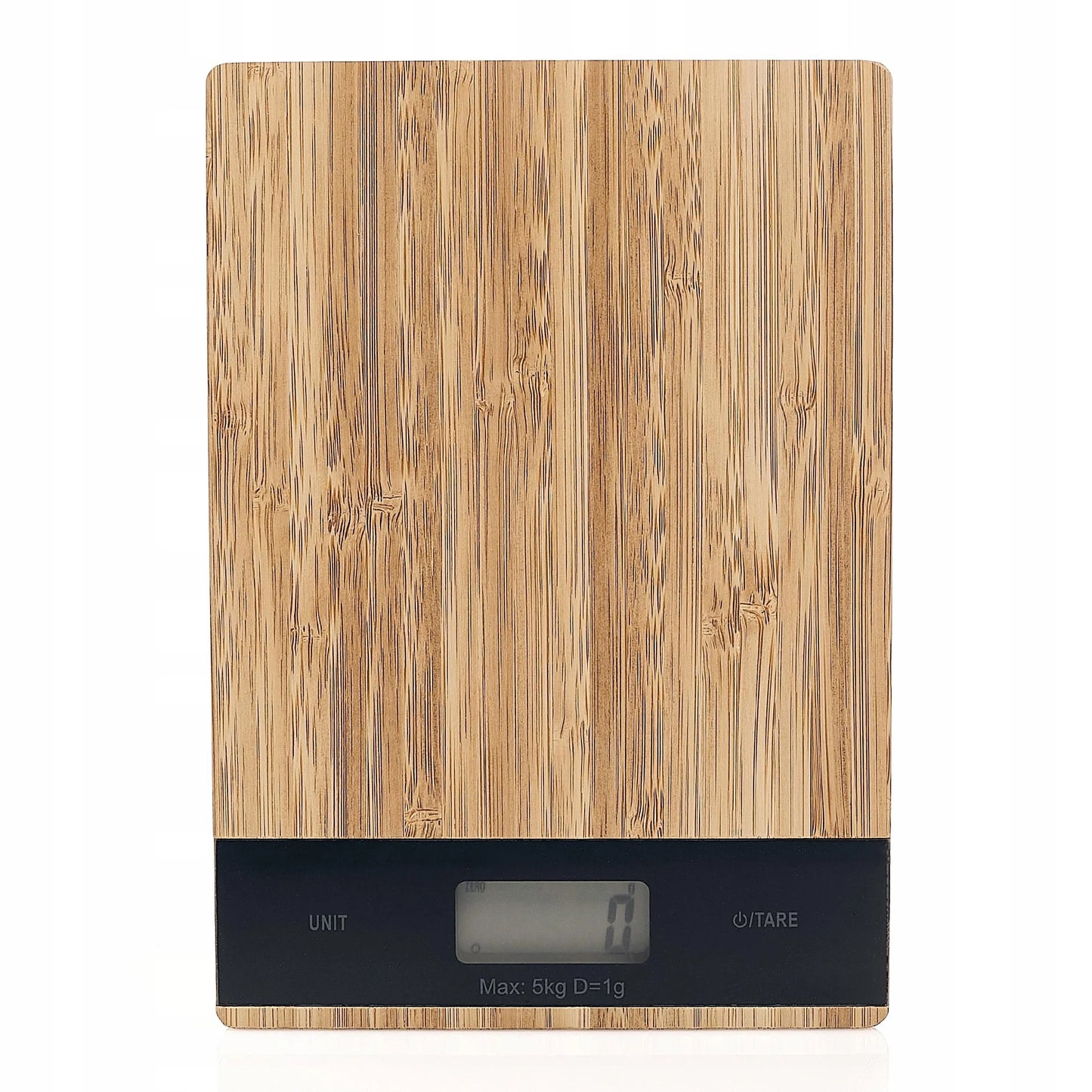 Luneso tiksli bambukinė elektroninė virtuvinė svarstyklė 5kg 1g