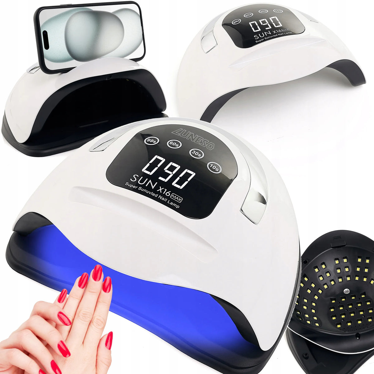 „Luneso“ UV LED nagų lempa X16 max, 320 W, balta