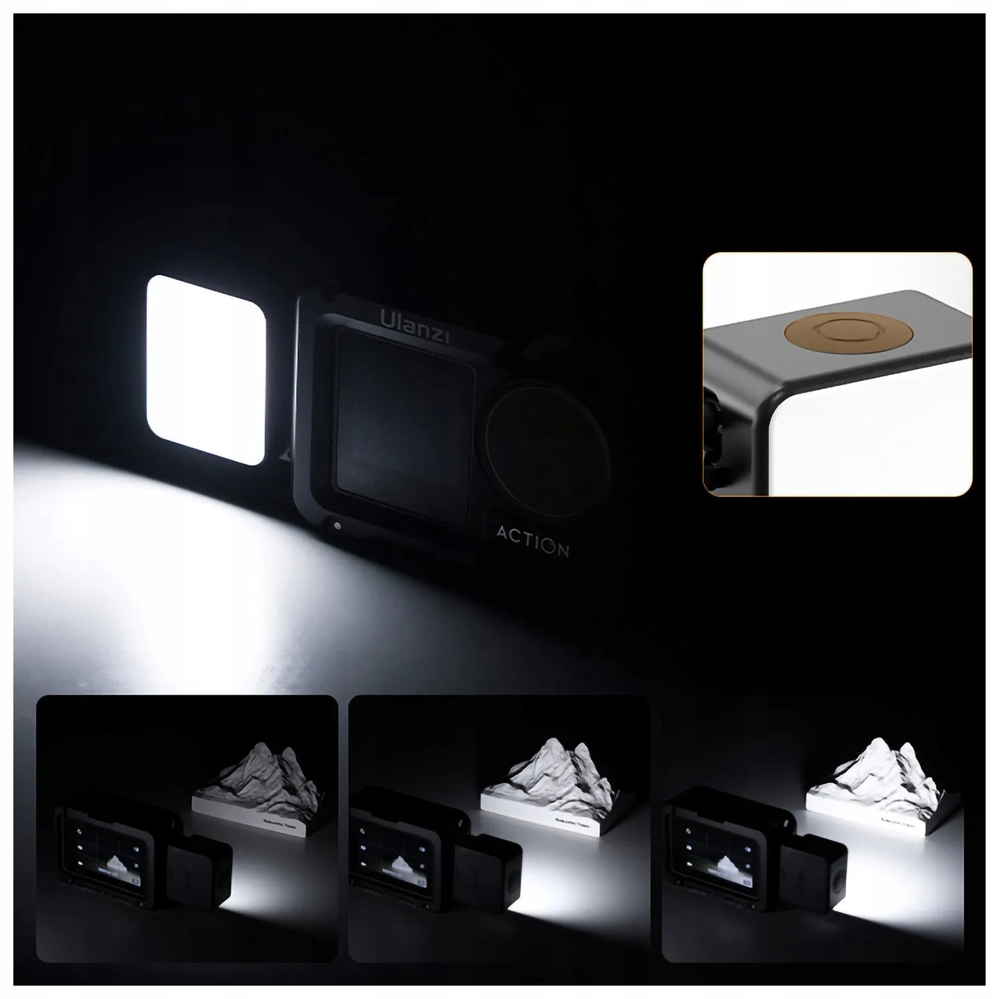 Magnetinė LED lempa Ulanzi LM18 IPX5, skirta DJI Osmo Action 3 4