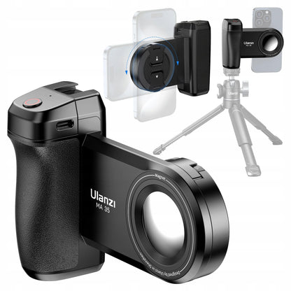 Magnetinis laikiklis ULANZI MA35 su „Bluetooth“ nuotolinio valdymo pulteliu, skirtas „iOS“ ir „Android“ išmaniesiems telefonams