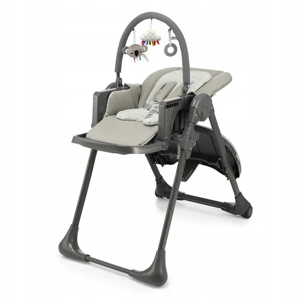 Maitinimo kėdutė 2 viename Kinderkraft TUMMIE 0–14 kg, gultukas, pilka
