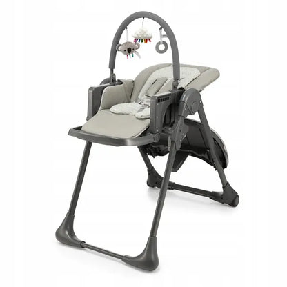 Maitinimo kėdutė 2 viename Kinderkraft TUMMIE 0–14 kg, gultukas, pilka
