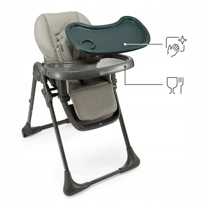 Maitinimo kėdutė 2 viename Kinderkraft TUMMIE 0–14 kg, gultukas, pilka