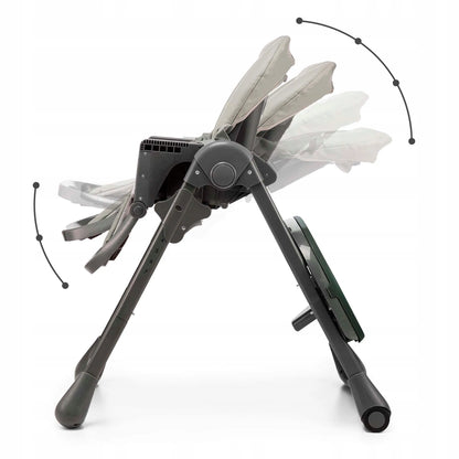 Maitinimo kėdutė 2 viename Kinderkraft TUMMIE 0–14 kg, gultukas, pilka