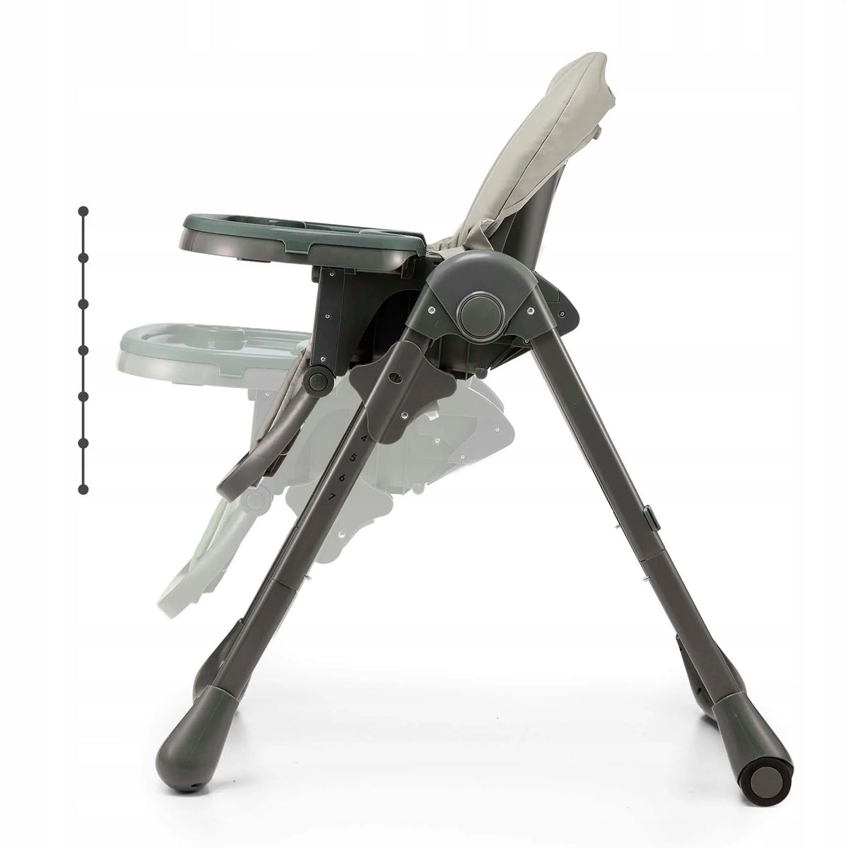 Maitinimo kėdutė 2 viename Kinderkraft TUMMIE 0–14 kg, gultukas, pilka