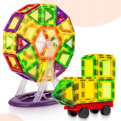 MalPlay 3D magnetinis konstruktorius, 70 dalių, edukacinis rinkinys