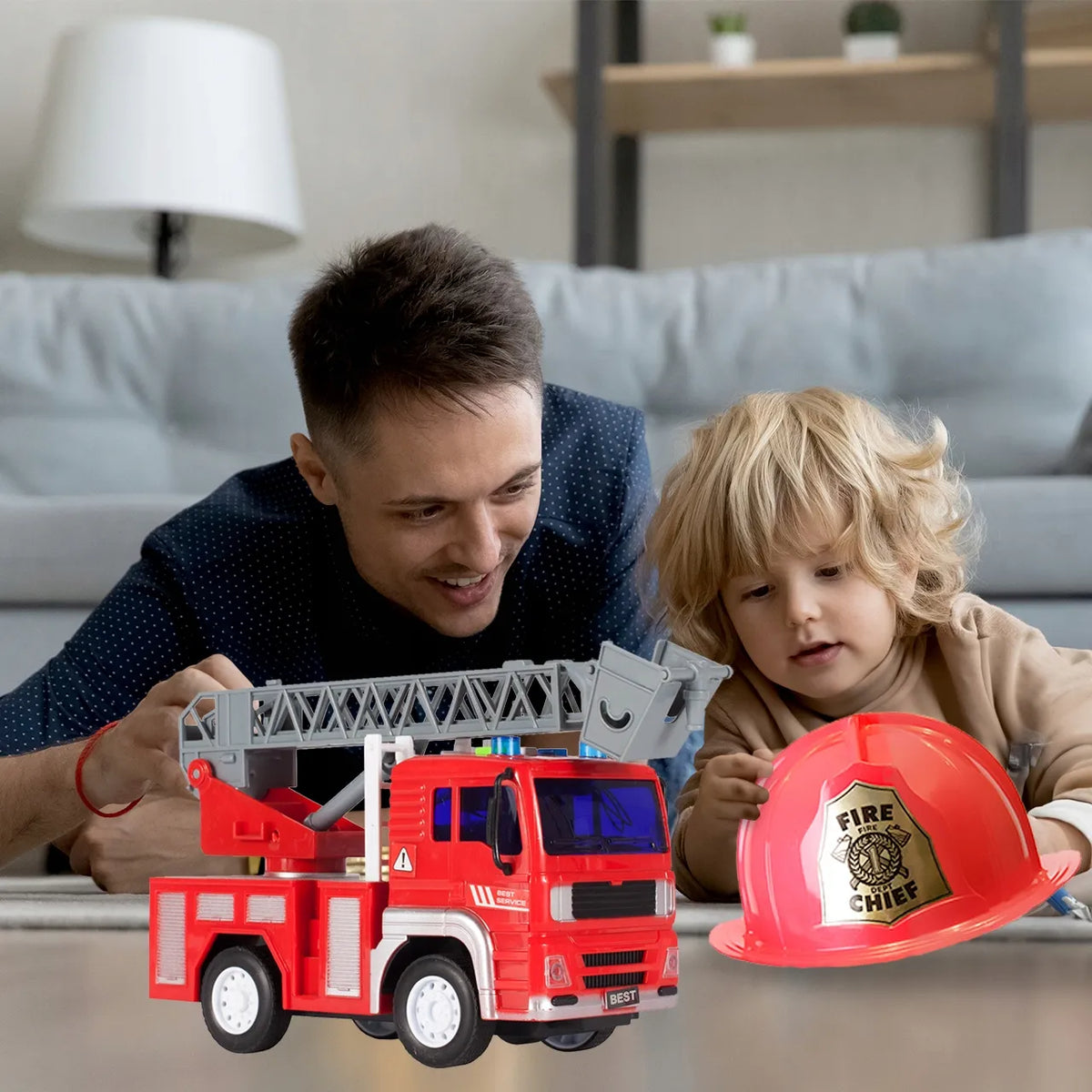 MalPlay „Firefighter“ gaisrinės automobilis su šviesos ir garso efektais, 1:20
