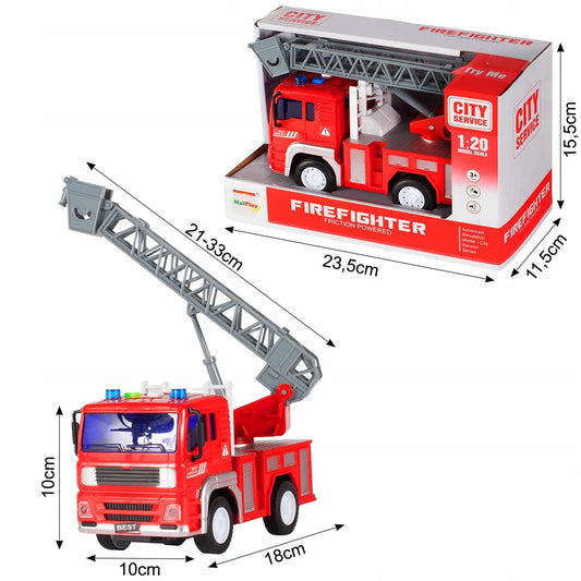 MalPlay „Firefighter“ gaisrinės automobilis su šviesos ir garso efektais, 1:20