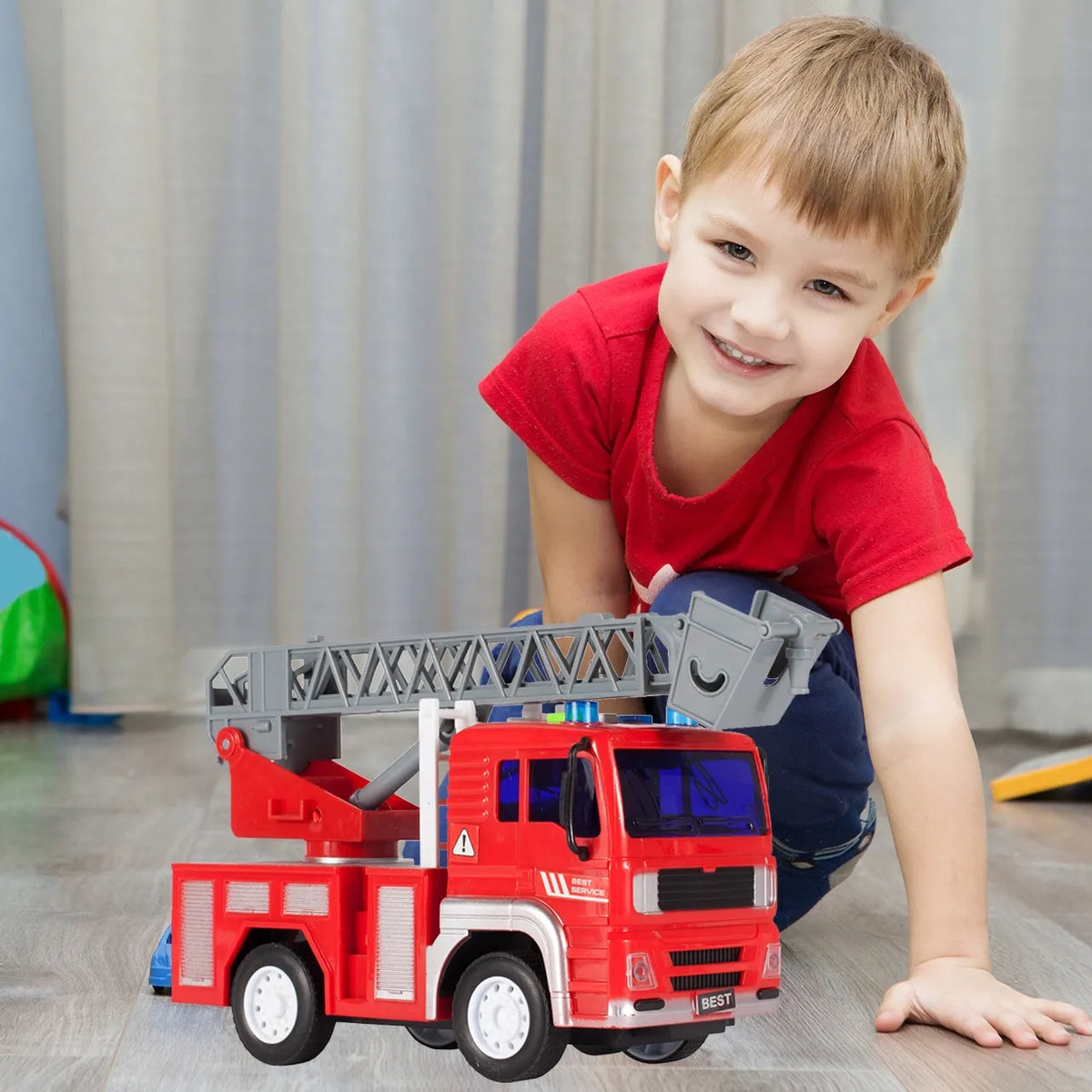 MalPlay „Firefighter“ gaisrinės automobilis su šviesos ir garso efektais, 1:20