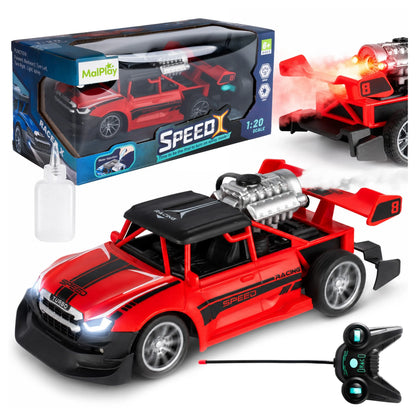 MalPlay nuotoliniu būdu valdomas RC Drift automobilis su LED apšvietimu ir garų efektu