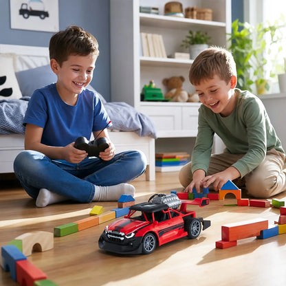 MalPlay nuotoliniu būdu valdomas RC Drift automobilis su LED apšvietimu ir garų efektu