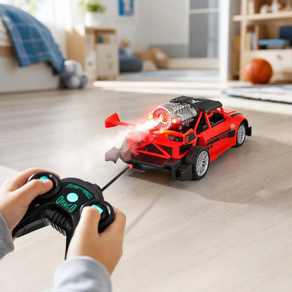 MalPlay nuotoliniu būdu valdomas RC Drift automobilis su LED apšvietimu ir garų efektu