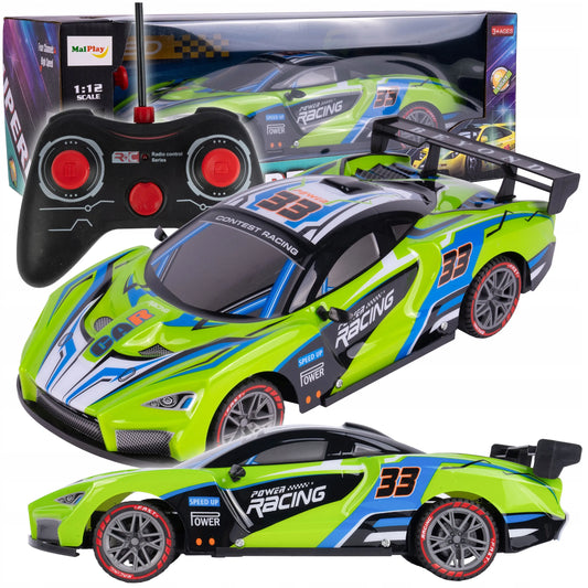 MalPlay RC automobilis su nuotolinio valdymo pultu, 1:12, su LED apšvietimu