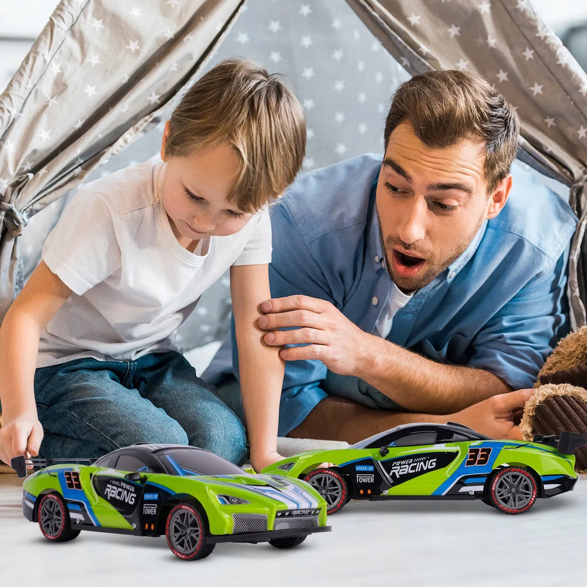 MalPlay RC automobilis su nuotolinio valdymo pultu, 1:12, su LED apšvietimu