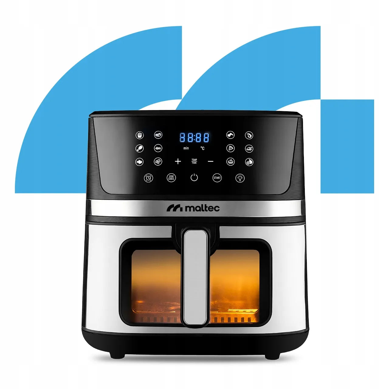Maltec AirFryer 1800W 7L beznanė gruzdintuvė su stebėjimo langeliu