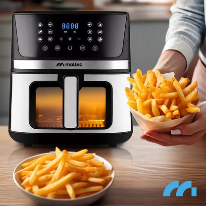 Maltec AirFryer 1800W 7L beznanė gruzdintuvė su stebėjimo langeliu