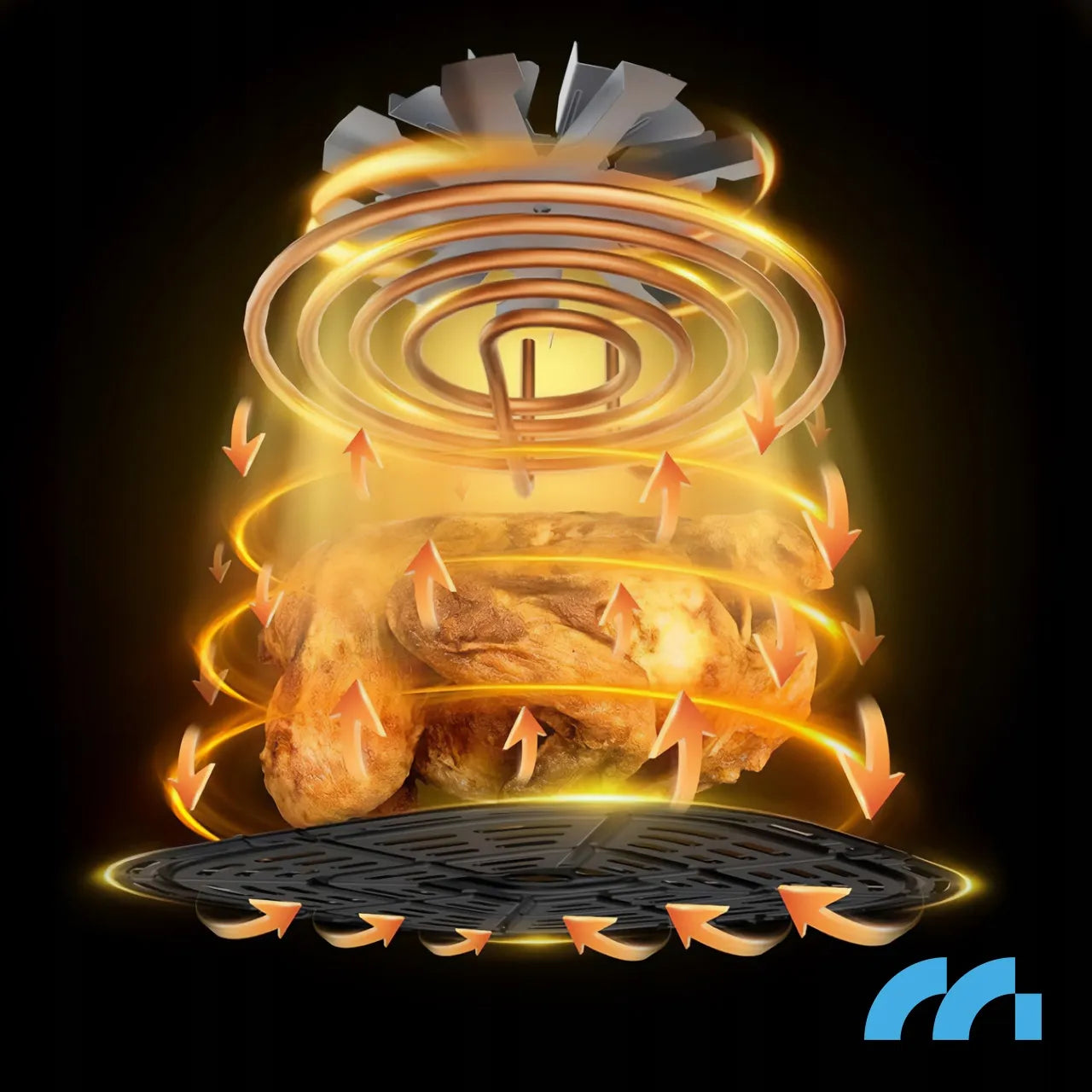 Maltec AirFryer 1800W 7L beznanė gruzdintuvė su stebėjimo langeliu