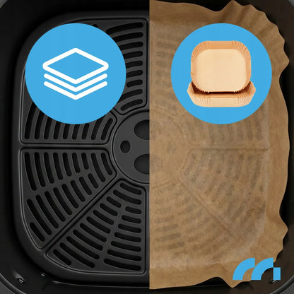 Maltec bekontaktė gruzdintuvė AirFryer 8L 2000W su langeliu ir kepimo indeliais