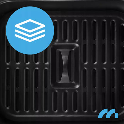 MalTec beztiebė gruzdintuvė 10L Air Fryer, dviejų zonų, 2800W + padėklai