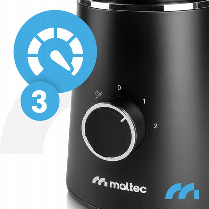 Maltec BL1000W stacionarus stiklinis trintuvas kokteiliams ir glotnučiams, 1,5 l, 1000 W, su 500 ml buteliuku