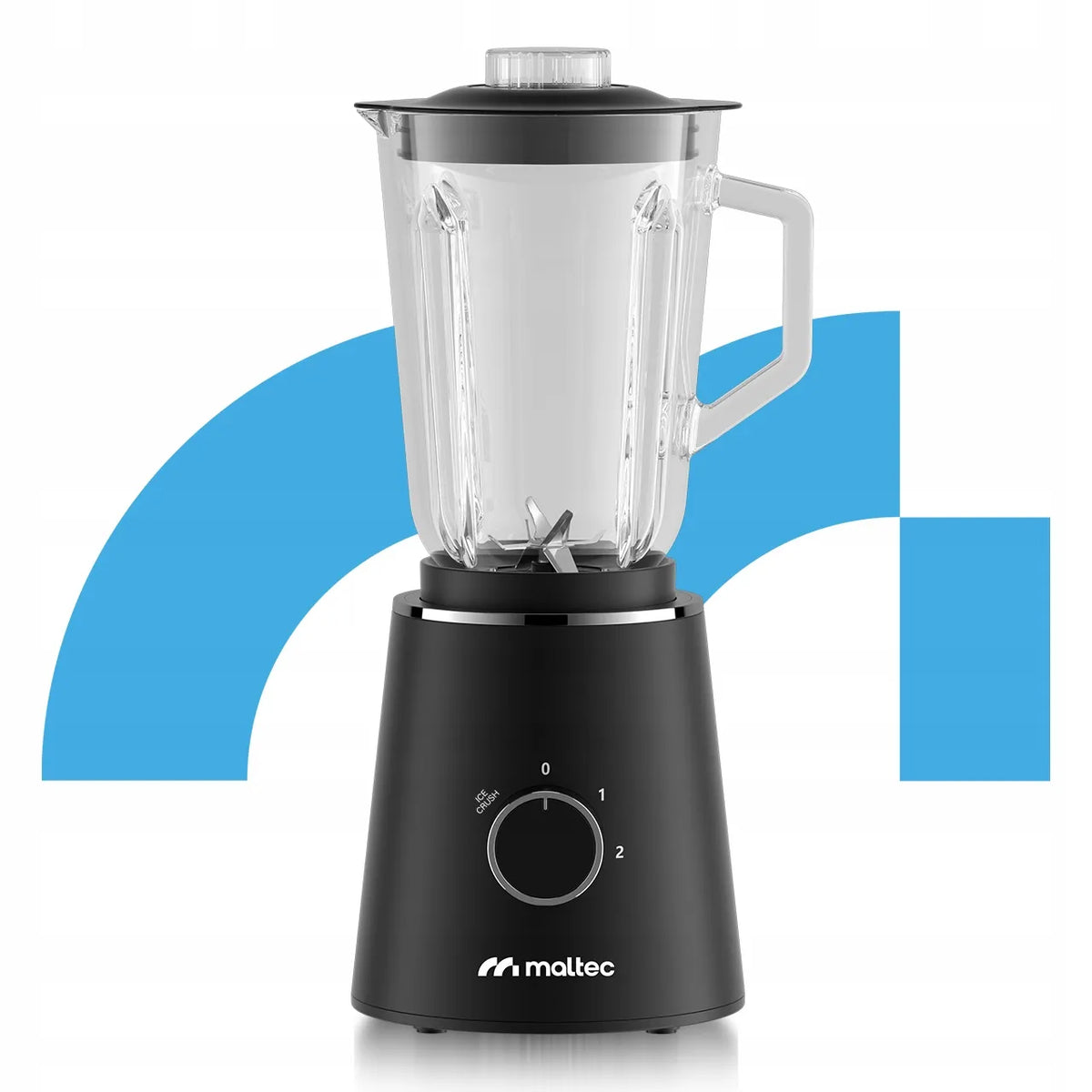 Maltec BL1000W stacionarus stiklinis trintuvas kokteiliams ir glotnučiams, 1,5 l, 1000 W, su 500 ml buteliuku
